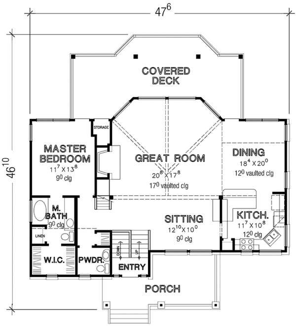 Dream House Plan - Contemporary Floor Plan - Main Floor Plan #472-395