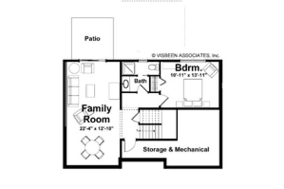 Floor Plan - Lower Floor 2 for Country House Plan #928-163 - 3 bed, 2.5 bath