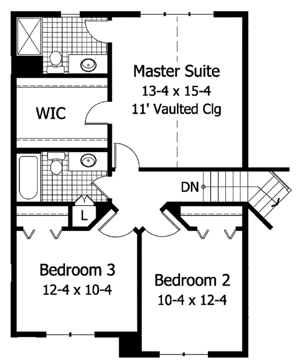 Dream House Plan - Traditional Floor Plan - Upper Floor Plan #51-745