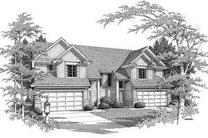 Traditional Exterior - Front Elevation Plan #48-757
