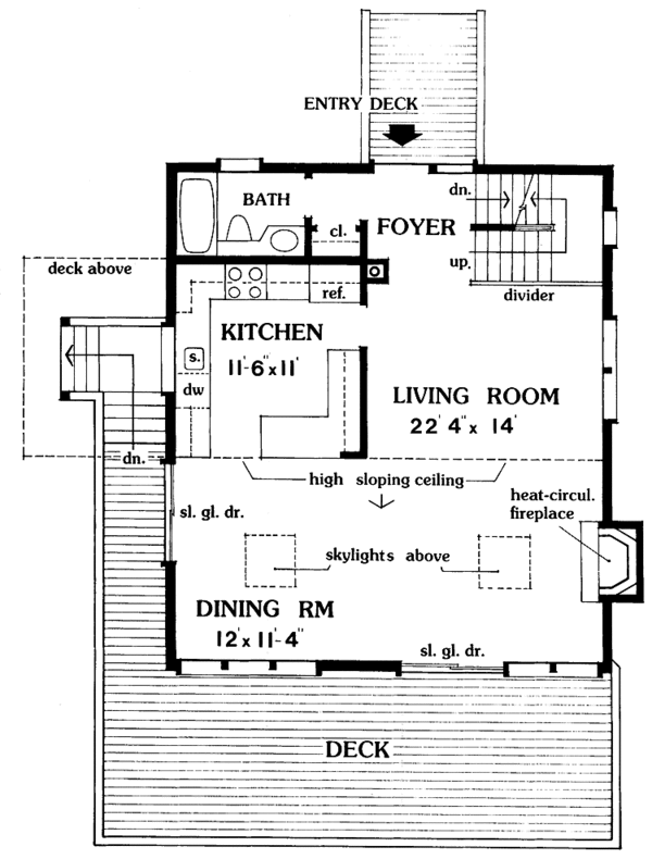 Home Plan - Contemporary Floor Plan - Main Floor Plan #456-72