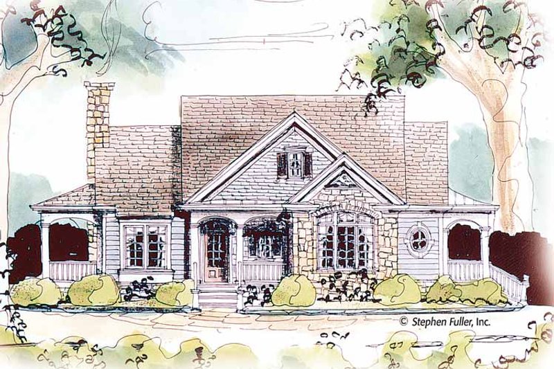 Dream House Plan - Exterior - Front Elevation 3 for Country House Plan #429-434 - 2 bed, 2.5 bath