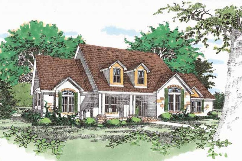 Architectural House Design - Traditional Exterior - Front Elevation Plan #472-93