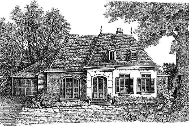 Architectural House Design - Country Exterior - Front Elevation Plan #301-118
