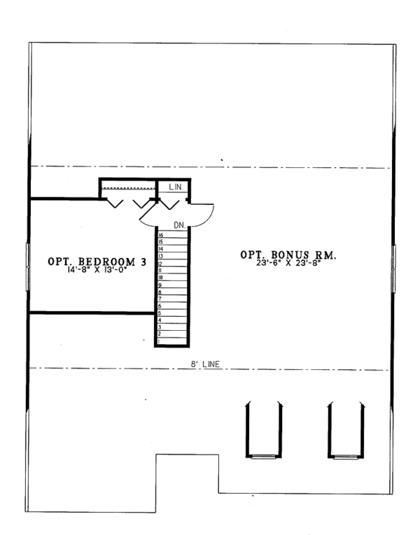 House Plan Design - Country Floor Plan - Upper Floor Plan #17-2704