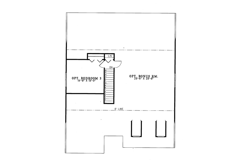 Home Plan - Floor Plan - Upper Floor for Country House Plan #17-2704 - 3 bed, 2 bath