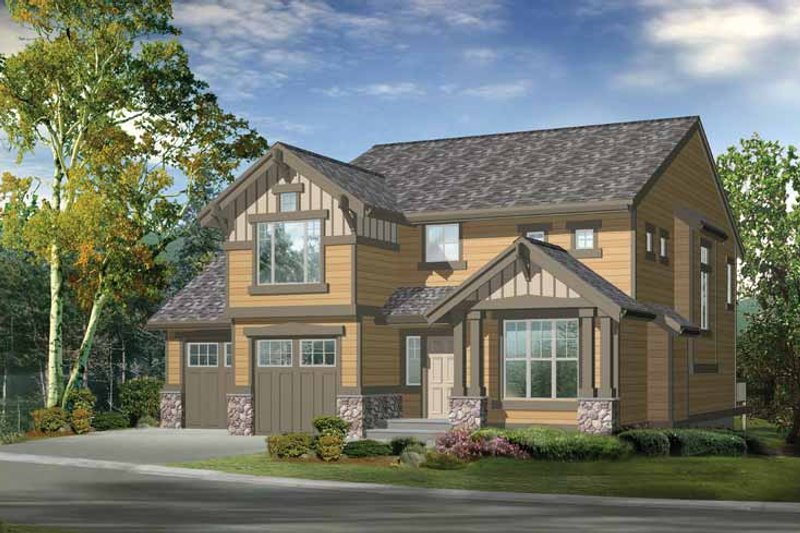 Dream House Plan - Craftsman Exterior - Front Elevation Plan #132-355