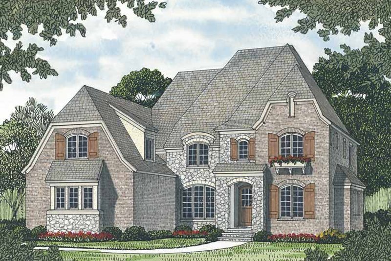 Architectural House Design - European Exterior - Front Elevation Plan #453-561