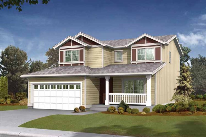 Architectural House Design - Craftsman Exterior - Front Elevation Plan #569-5