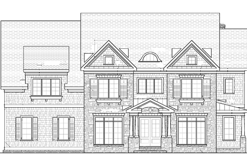 Home Plan - Exterior - Front Elevation 3 for Traditional House Plan #927-406 - 4 bed, 4.5 bath