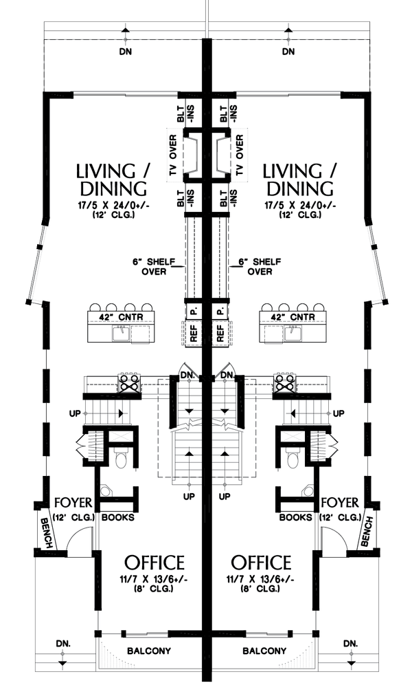 Architectural House Design - Contemporary Floor Plan - Main Floor Plan #48-1020