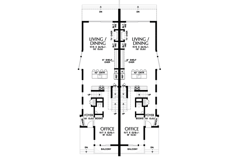 House Plan Design - Floor Plan - Main Floor for Contemporary House Plan #48-1020 - 2 bed, 2.5 bath