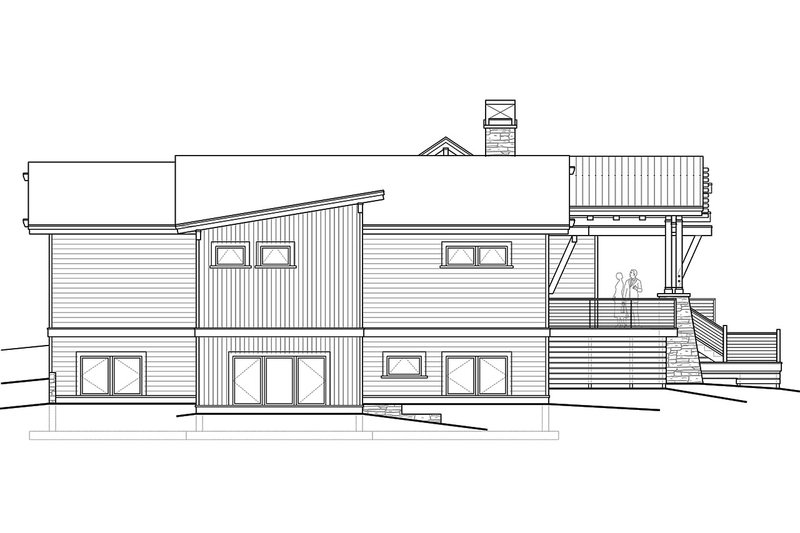 Architectural House Design - Left Side Elevation