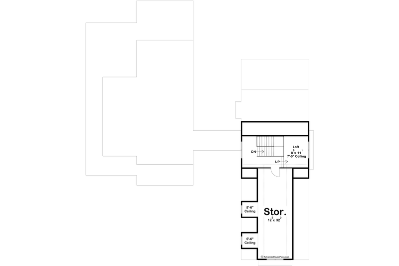 Dream House Plan - Floor Plan - Upper Floor for European House Plan #455-361 - 1 bed, 1.5 bath