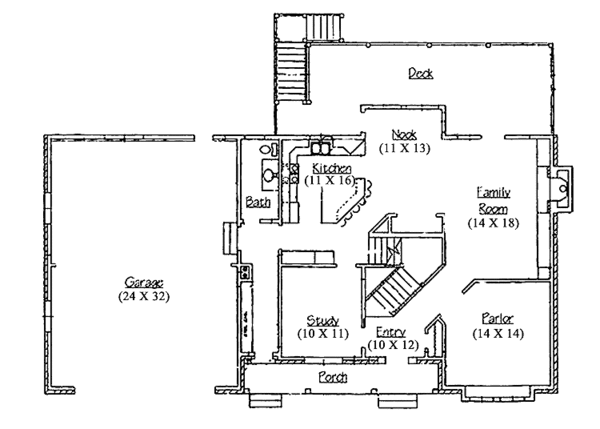Dream House Plan - Country Floor Plan - Main Floor Plan #945-48