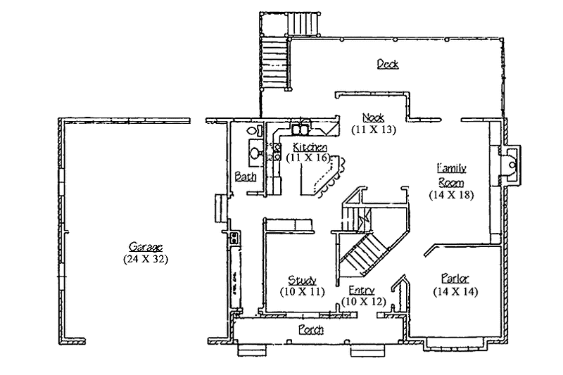 Home Plan - Floor Plan - Main Floor for Country House Plan #945-48 - 6 bed, 3.5 bath