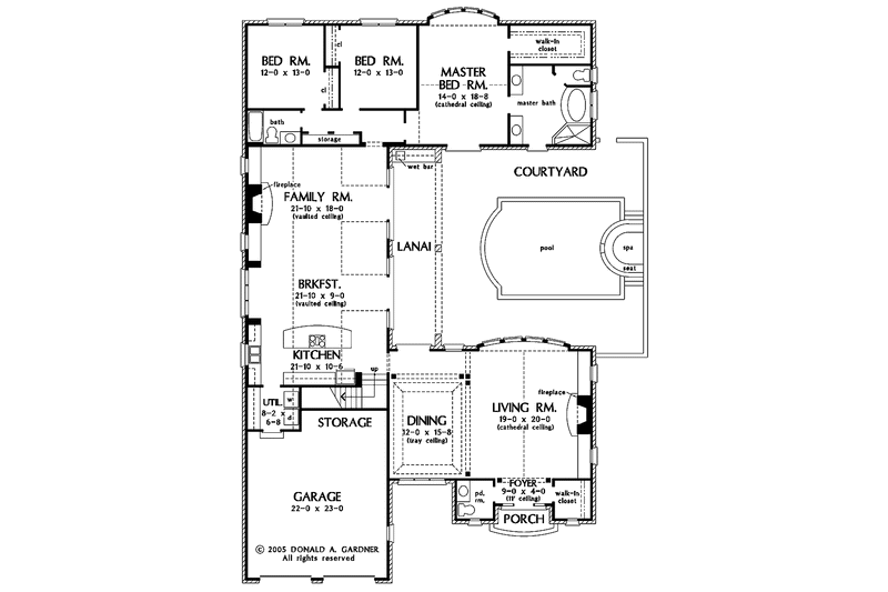 Home Plan - Floor Plan - Main Floor for Country House Plan #929-773 - 3 bed, 2.5 bath
