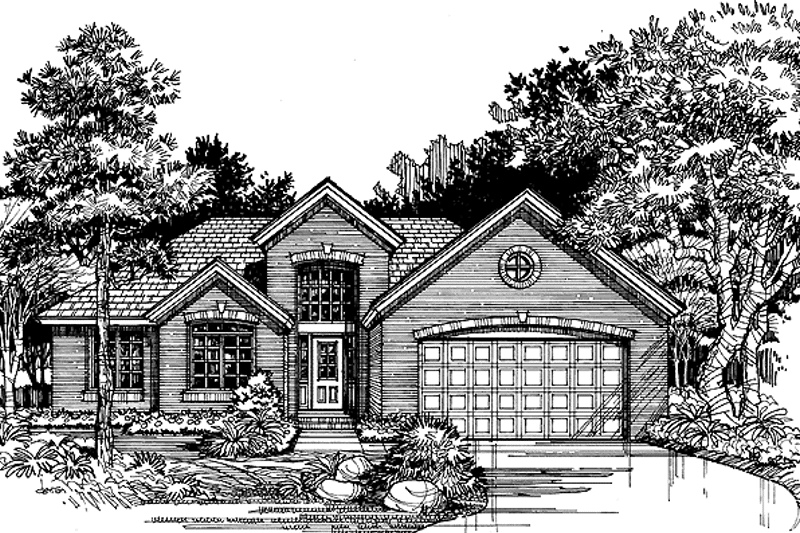 Home Plan - Exterior - Front Elevation 3 for Traditional House Plan #320-586 - 3 bed, 2 bath