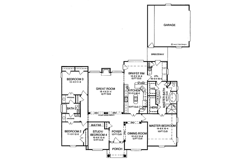 Home Plan - Floor Plan - Main Floor for Mediterranean House Plan #952-151 - 4 bed, 2 bath