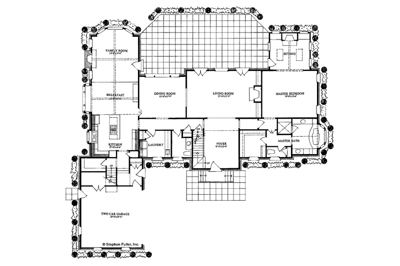 Home Plan - Floor Plan - Main Floor for Colonial House Plan #429-136 - 4 bed, 3.5 bath