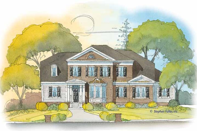 Dream House Plan - Colonial Exterior - Front Elevation Plan #429-403