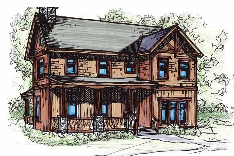 Dream House Plan - Craftsman Exterior - Front Elevation Plan #17-2909