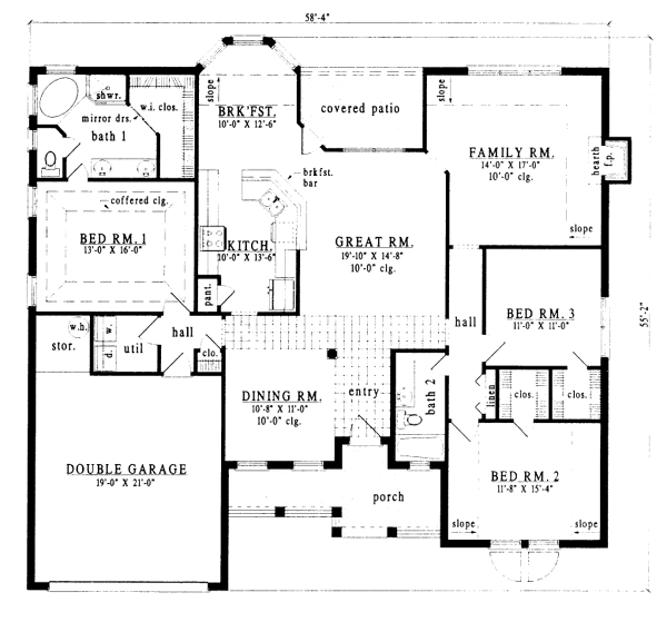 Traditional Floor Plan - Main Floor Plan #42-180