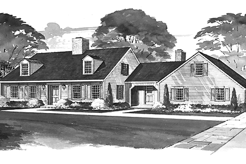 Home Plan - Colonial Exterior - Front Elevation Plan #72-547