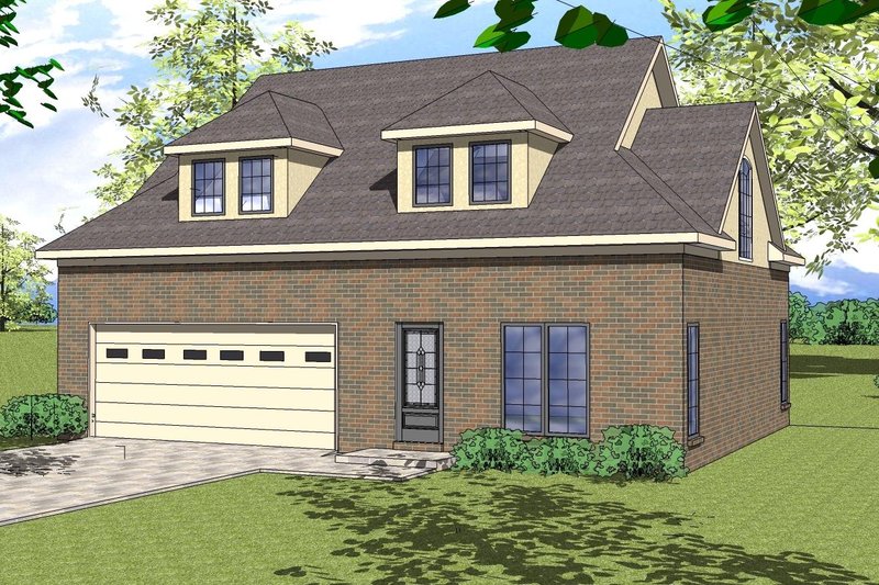 House Blueprint - Southern Exterior - Front Elevation Plan #8-313