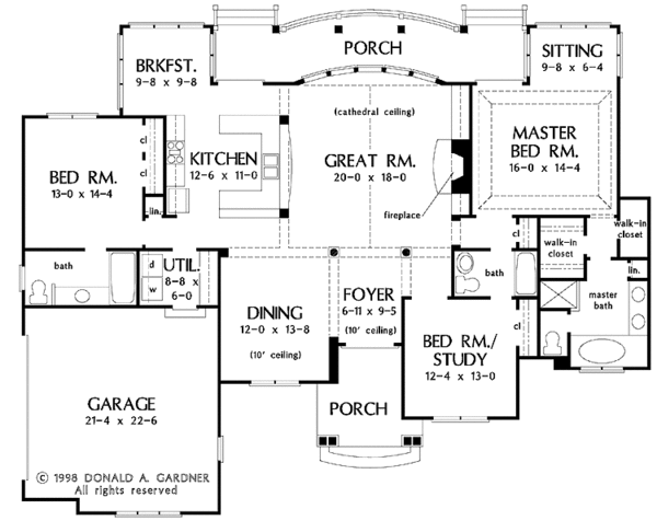 Architectural House Design - Craftsman Floor Plan - Main Floor Plan #929-313