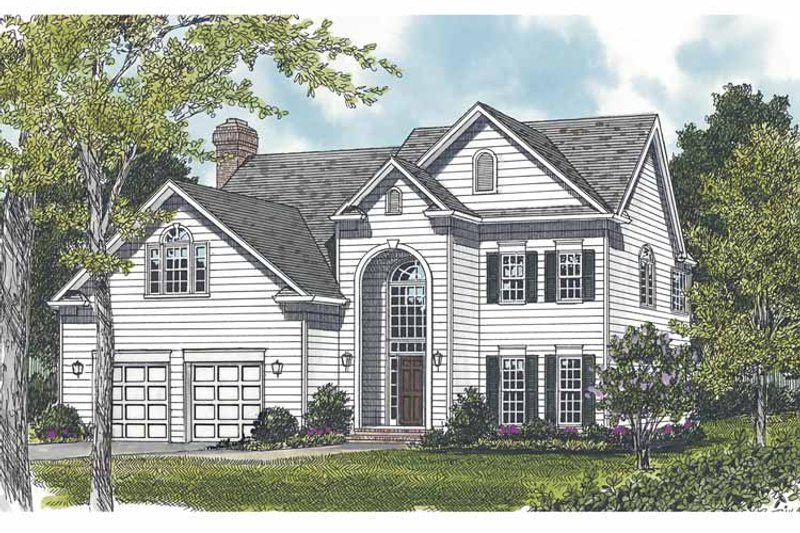 Architectural House Design - Exterior - Front Elevation 3 for Traditional House Plan #453-512 - 3 bed, 2.5 bath