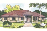 Mediterranean Style House Plan - 3 Beds 2.5 Baths 2692 Sq/Ft Plan #124-348 