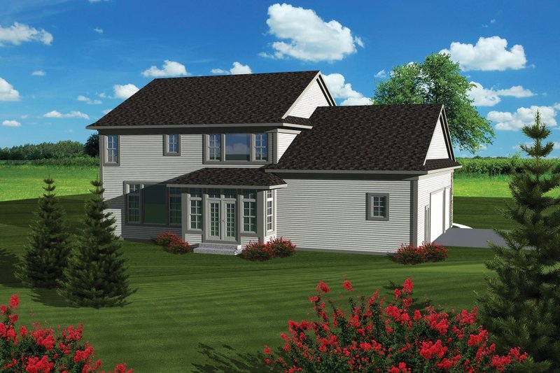 Home Plan - Exterior - Rear Elevation for Traditional House Plan #70-1089 - 4 bed, 3.5 bath