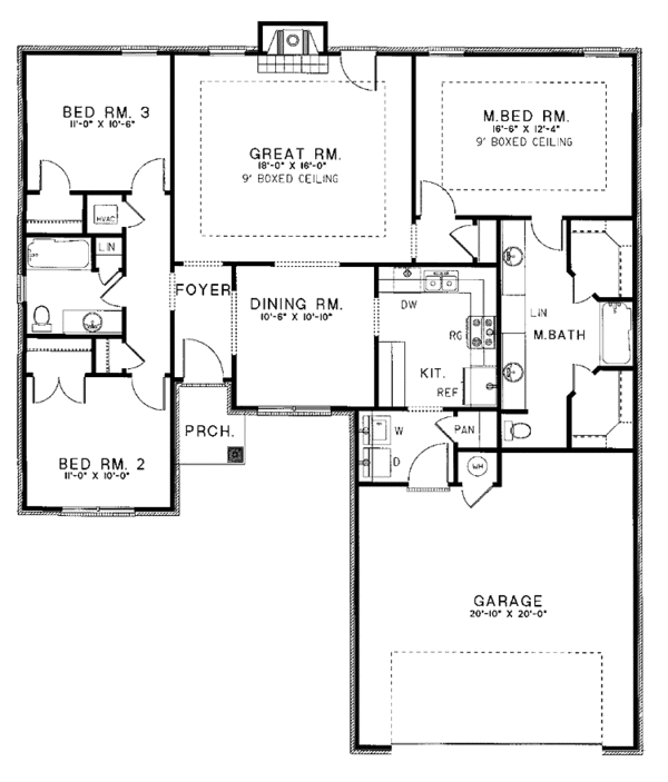 Home Plan - European Floor Plan - Main Floor Plan #17-3112
