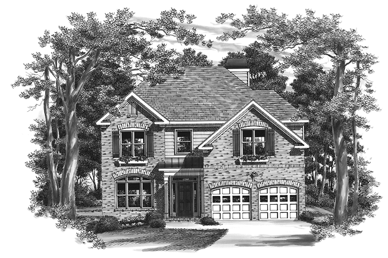 Home Plan - Exterior - Front Elevation 3 for Colonial House Plan #927-700 - 3 bed, 2.5 bath
