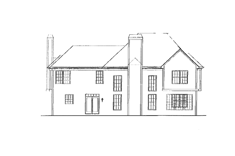 Architectural House Design - Exterior - Rear Elevation for Craftsman House Plan #54-231 - 5 bed, 4 bath