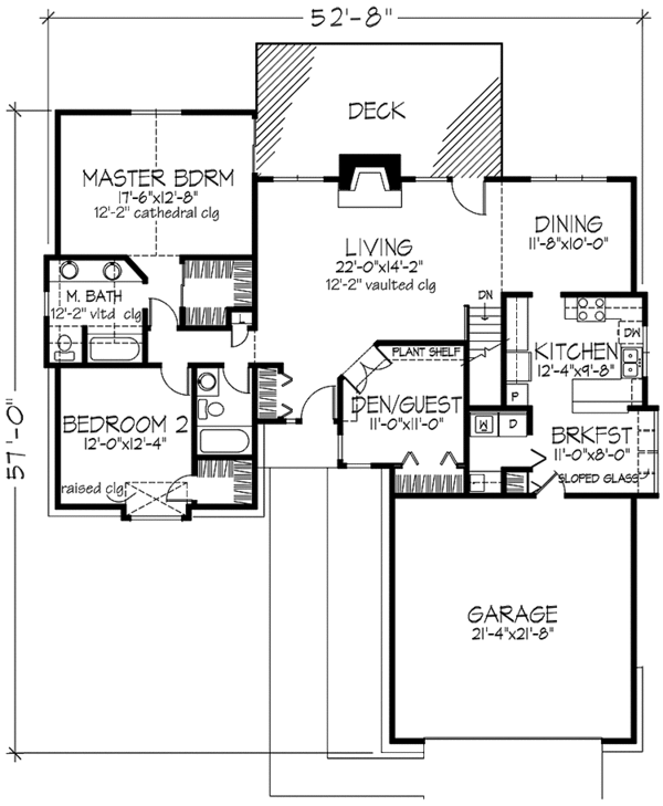 House Plan Design - Prairie Floor Plan - Main Floor Plan #320-1119