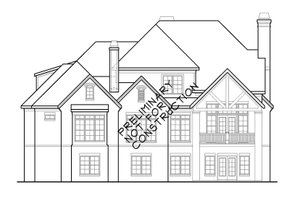 Exterior - Rear Elevation for Country House Plan #927-479 - 4 bed, 4.5 bath