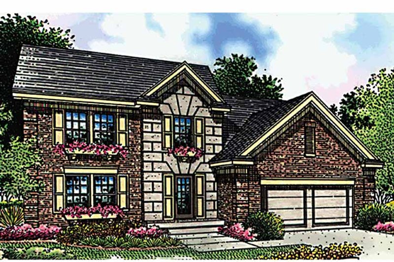 Dream House Plan - Exterior - Front Elevation 3 for Traditional House Plan #51-807 - 3 bed, 2.5 bath