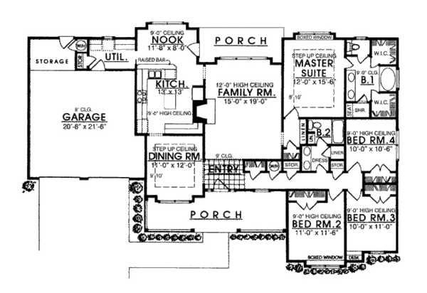 Country Floor Plan - Main Floor Plan #40-120