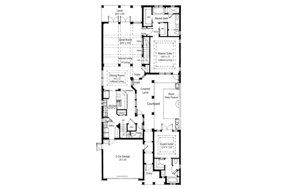 Floor Plan - Main Floor for Country House Plan #938-6 - 4 bed, 3.5 bath