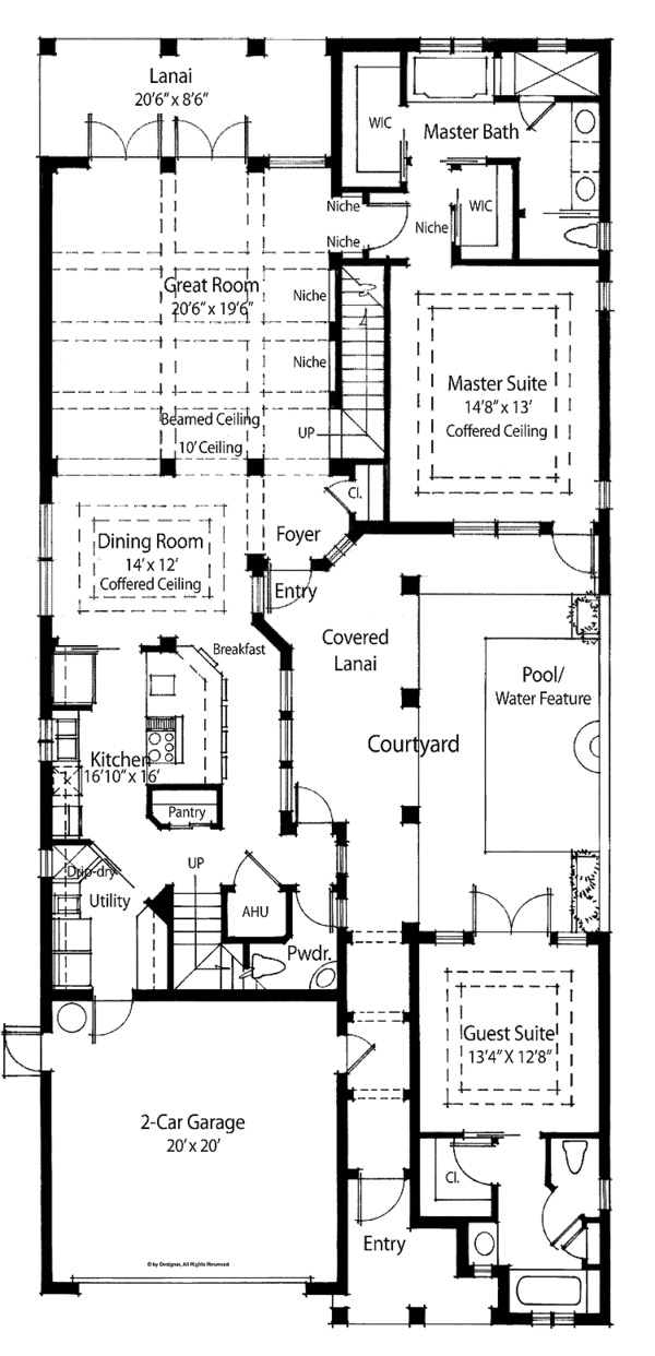 House Design - Country Floor Plan - Main Floor Plan #938-6
