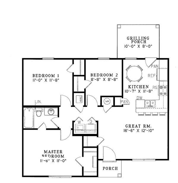 Home Plan - Country Floor Plan - Main Floor Plan #17-2748