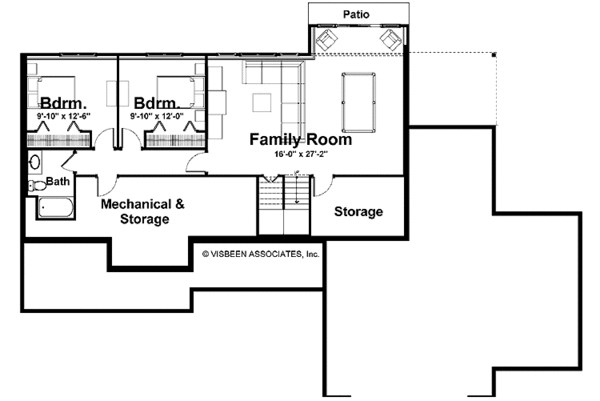 Home Plan - Craftsman Floor Plan - Lower Floor Plan #928-121