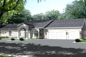 Ranch Exterior - Front Elevation Plan #1-793