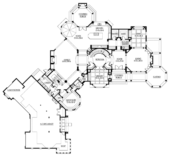 Architectural House Design - Craftsman Floor Plan - Main Floor Plan #132-246