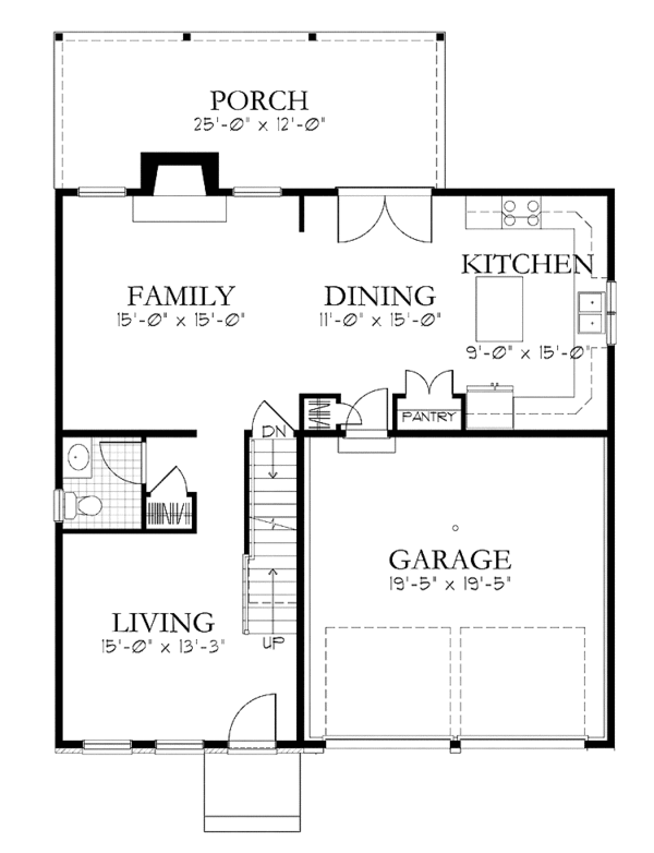 House Design - Traditional Floor Plan - Main Floor Plan #1029-60