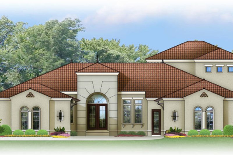 House Plan Design - Mediterranean Exterior - Front Elevation Plan #1058-84