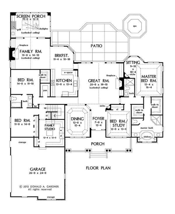 Home Plan - Country Floor Plan - Main Floor Plan #929-955
