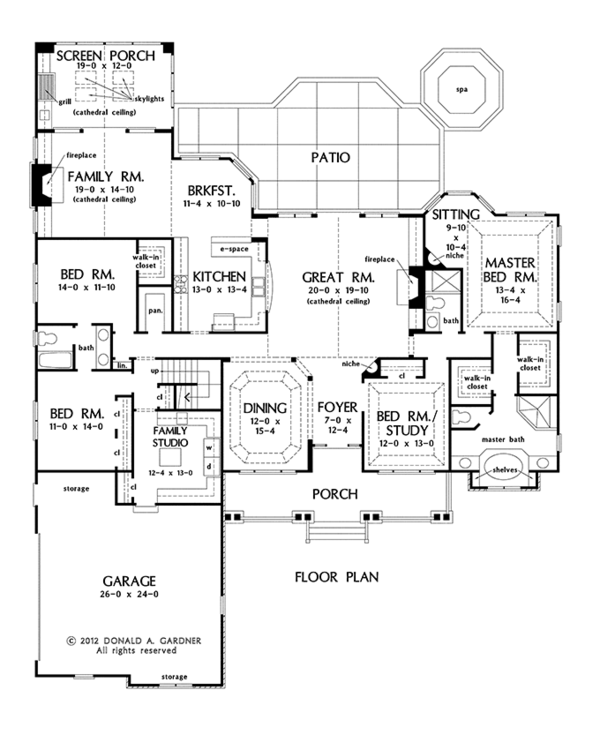 Country Floor Plan - Main Floor Plan #929-955